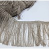 Passamaneria frangia in lino o juta a scelta altezza 10 cm. per decorazioni varie, 1 mt.