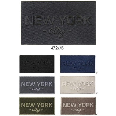 Toppa patch applicazione "472B" ricamo "New York" termoadesiva o da cucire 12,8x7,5 cm.