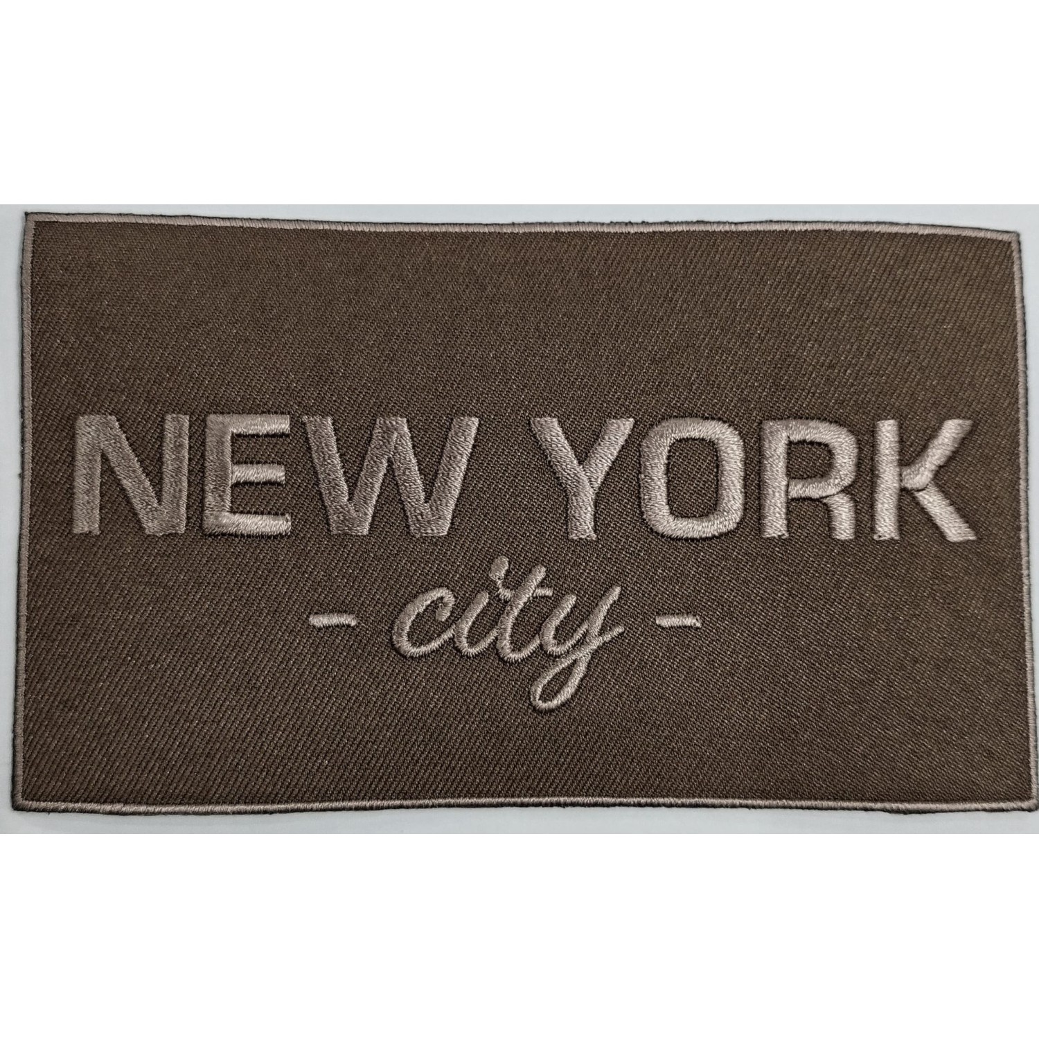 Toppa patch applicazione "472B" ricamo "New York" termoadesiva o da cucire 12,8x7,5 cm.
