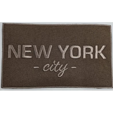 Toppa patch applicazione "472B" ricamo "New York" termoadesiva o da cucire 12,8x7,5 cm.