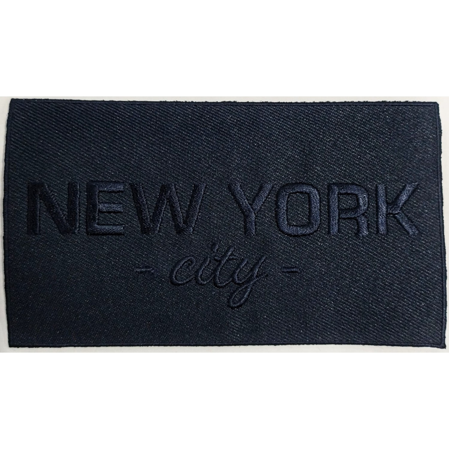 Toppa patch applicazione "472B" ricamo "New York" termoadesiva o da cucire 12,8x7,5 cm.