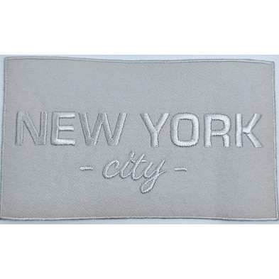 Toppa patch applicazione "472B" ricamo "New York" termoadesiva o da cucire 12,8x7,5 cm.