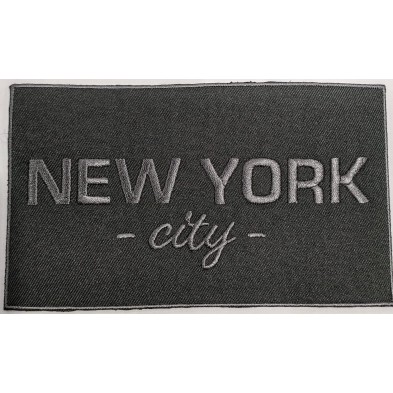 Toppa patch applicazione "472B" ricamo "New York" termoadesiva o da cucire 12,8x7,5 cm.