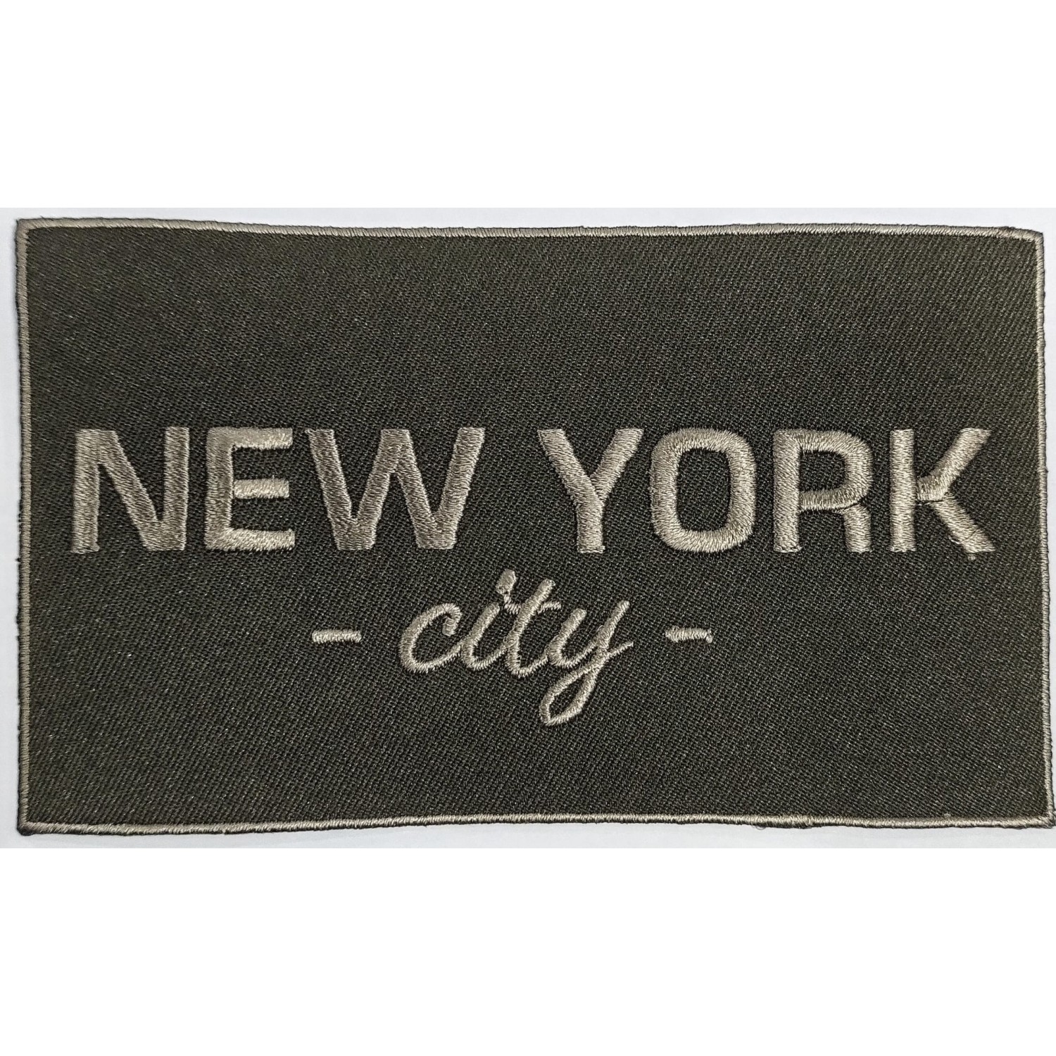 Toppa patch applicazione "472B" ricamo "New York" termoadesiva o da cucire 12,8x7,5 cm.