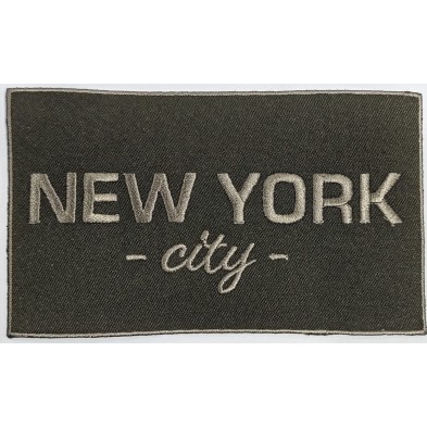 Toppa patch applicazione "472B" ricamo "New York" termoadesiva o da cucire 12,8x7,5 cm.