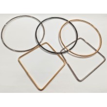 Manico per borsa in metallo cerchio o trapezio varie misure e colori 1 pz.