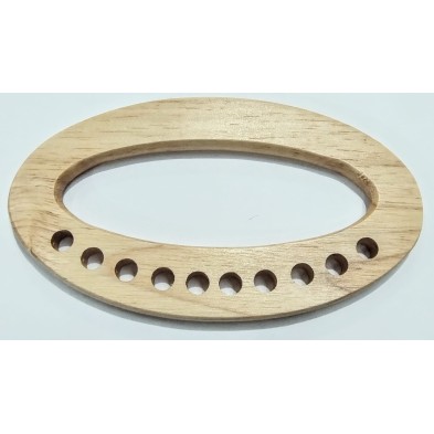 Manico in legno dimensioni 16x9 cm. ideale per borse all'uncinetto artigianali 1 pezzo