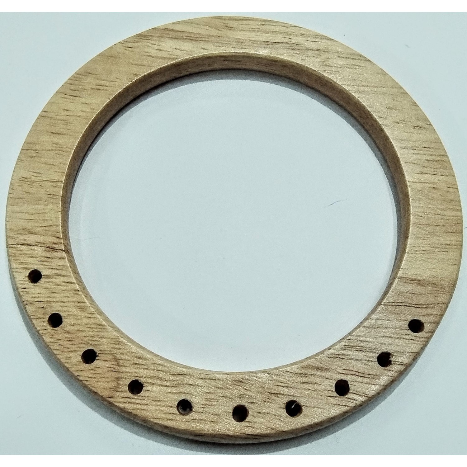 Manico in legno diametro 14 cm. ideale per borse all'uncinetto artigianali 1 pezzo