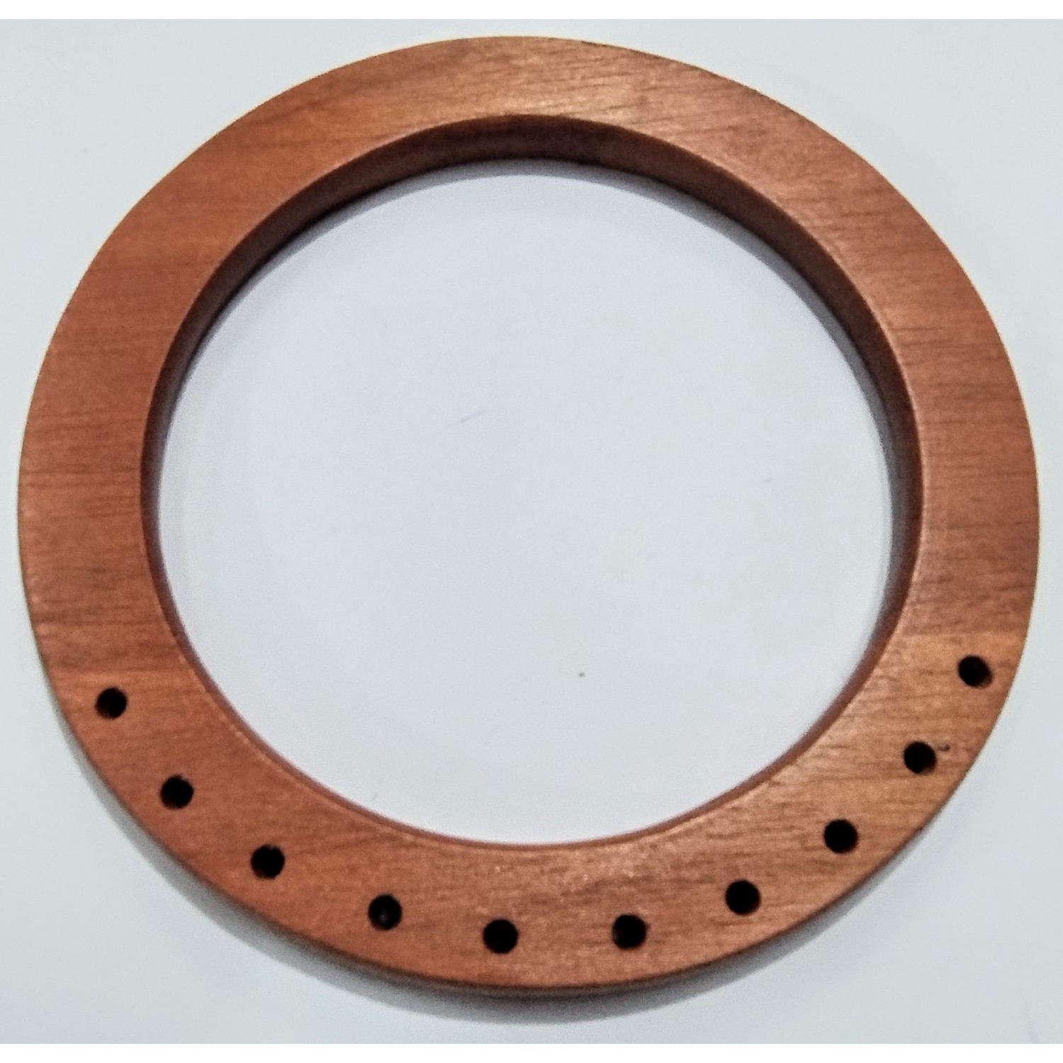 Manico in legno diametro 14 cm. ideale per borse all'uncinetto artigianali 1 pezzo