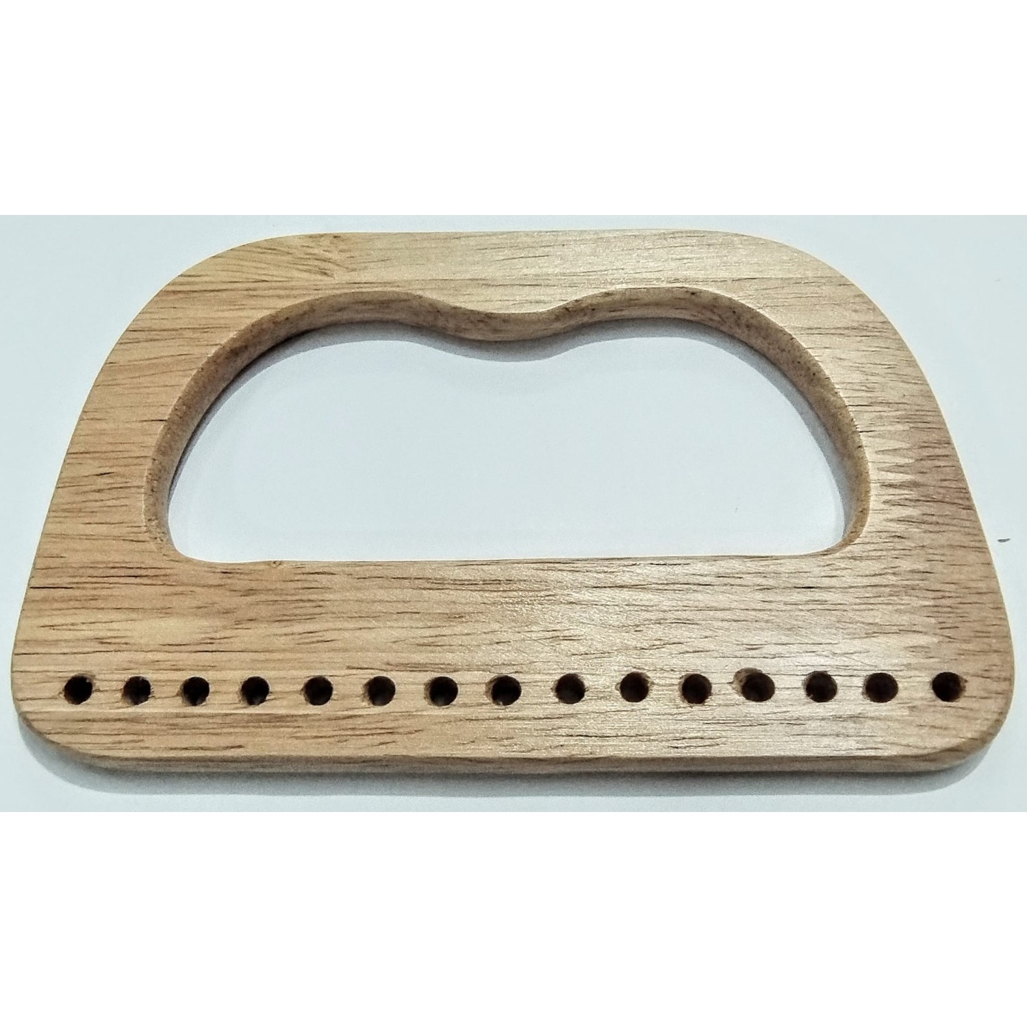 Manico in legno dimensioni 16x10 cm. ideale per borse all'uncinetto artigianali 1 pezzo
