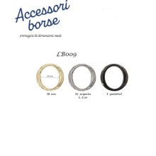 Moschettone moschettoni sagomato a ventaglio per borse cinte pelletteria e varie 40 mm.