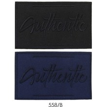Toppa patch applicazione "558B" ricamo "Authentic" termo o cucire misure 10x6,3 cm.