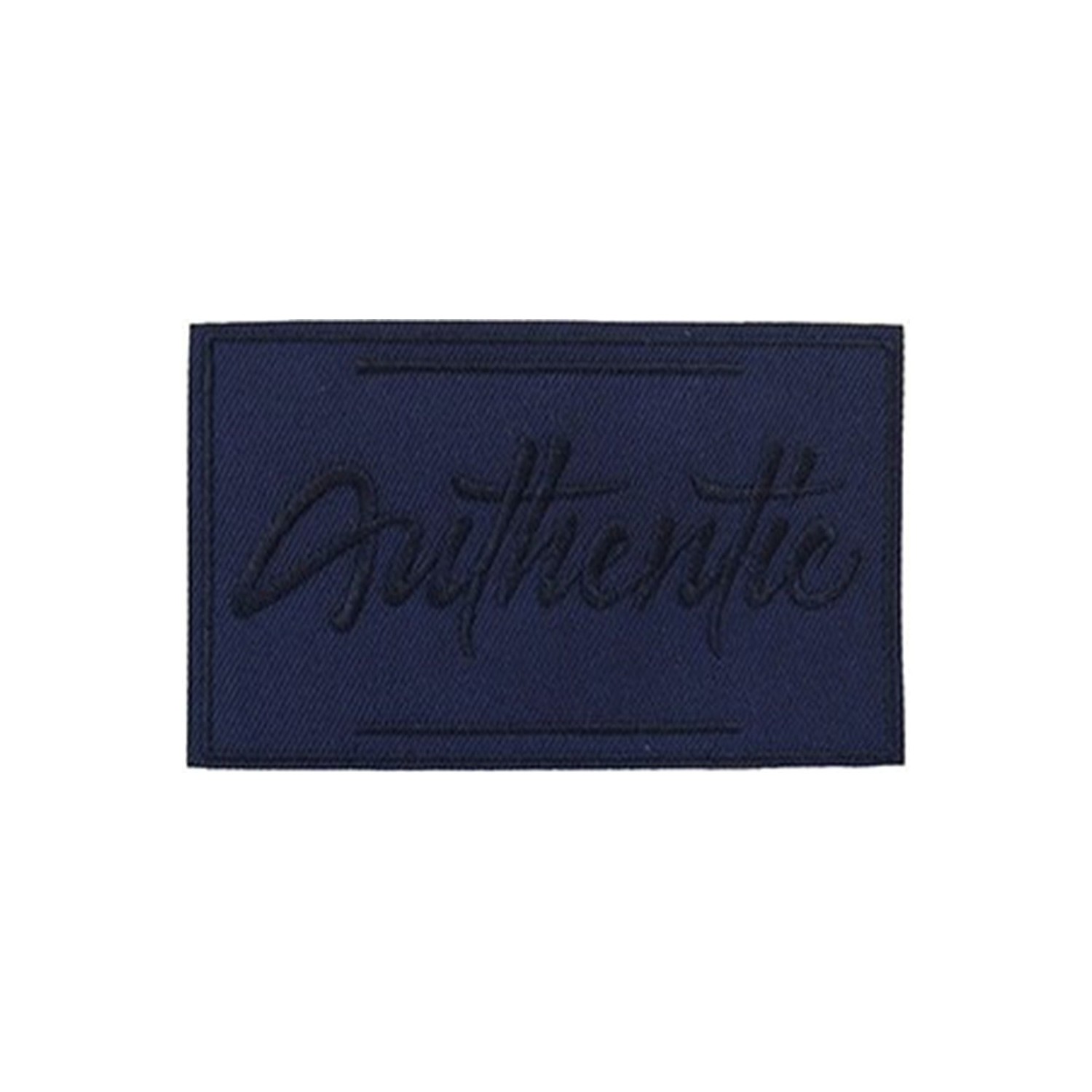 Toppa patch applicazione "558B" ricamo "Authentic" termo o cucire misure 10x6,3 cm.