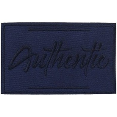 Toppa patch applicazione "558B" ricamo "Authentic" termo o cucire misure 10x6,3 cm.