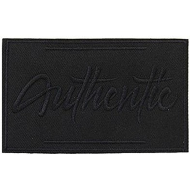 Toppa patch applicazione "558B" ricamo "Authentic" termo o cucire misure 10x6,3 cm.