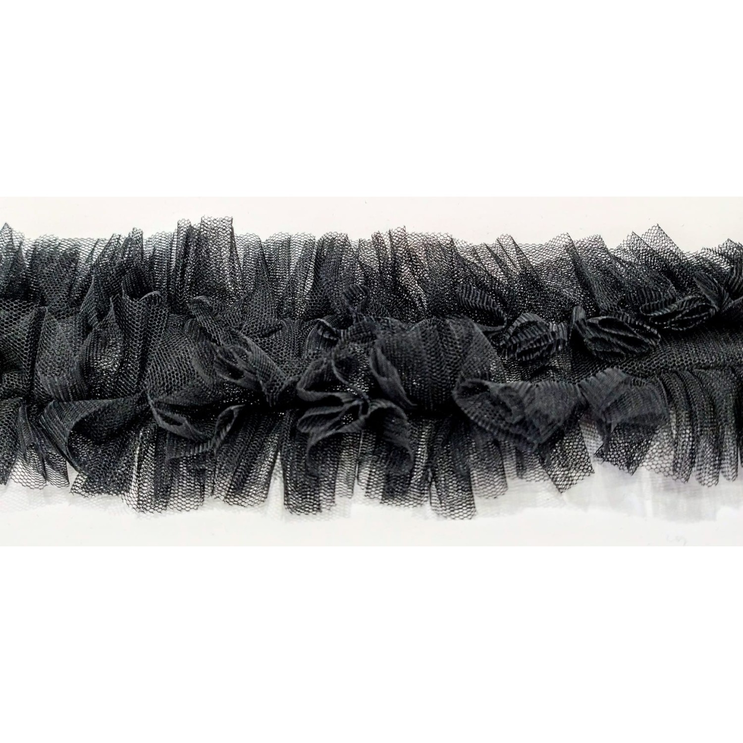 Passamaneria moda ruche tulle altezza circa 8,5 cm. per decorazioni varie 1 metro