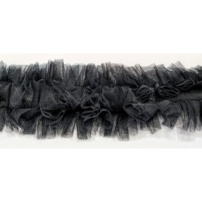 Passamaneria moda ruche tulle altezza circa 8,5 cm. per decorazioni varie 1 metro