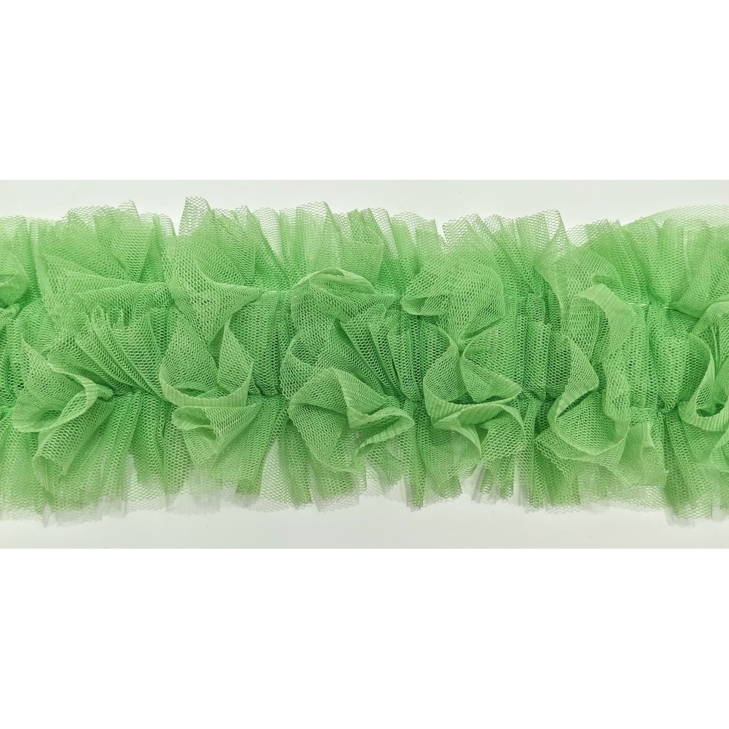 Passamaneria moda ruche tulle altezza circa 8,5 cm. per decorazioni varie 1 metro