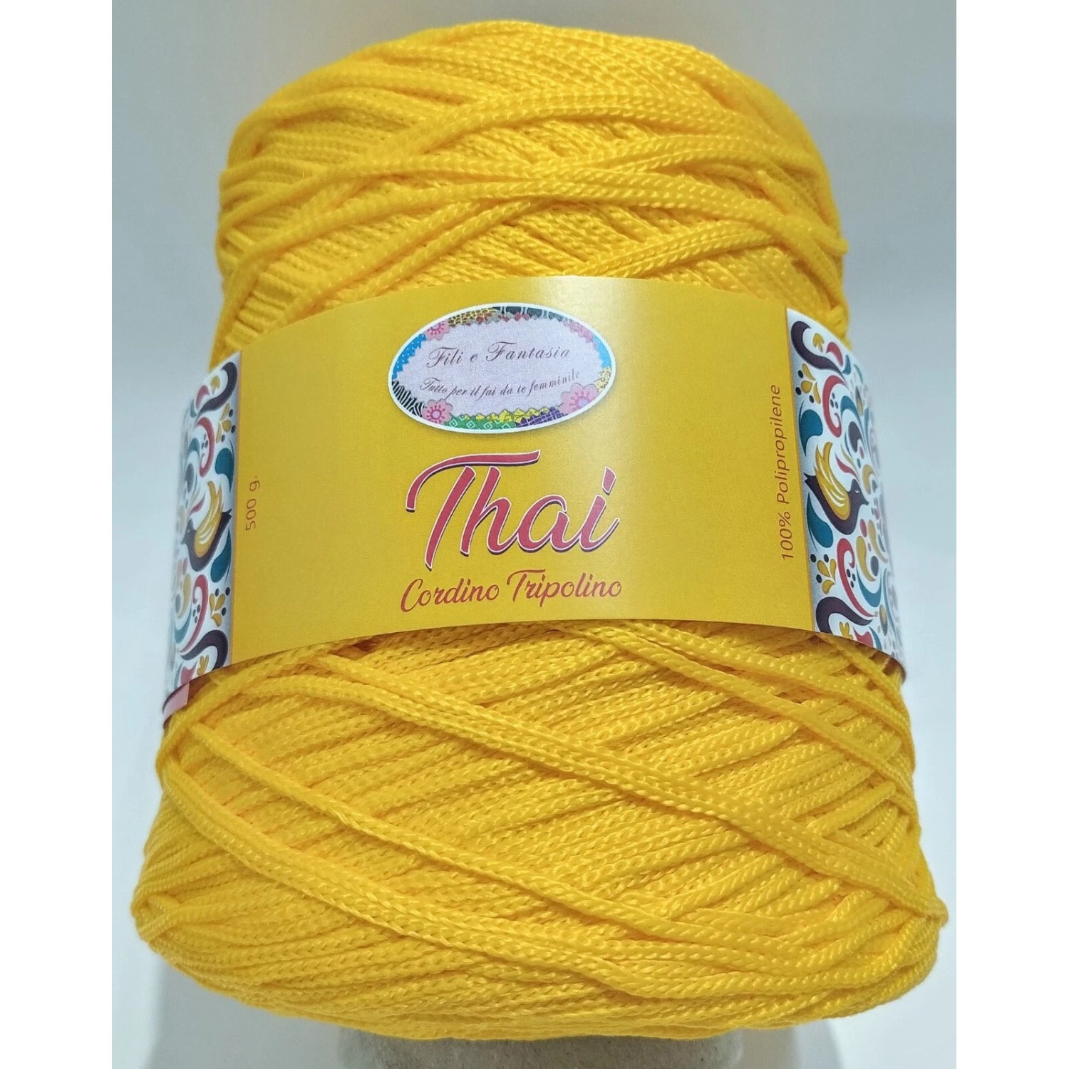 Cordino cordoncino Thai 500 gr. per borse, centri e varie, ferri uncinetto 3,5/4,5