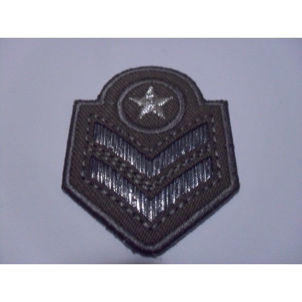 TOPPA PATCH RICAMO SU TESSUTO "GRADI MILITARI" TERMO O DA CUCIRE DIMENSIONI V.