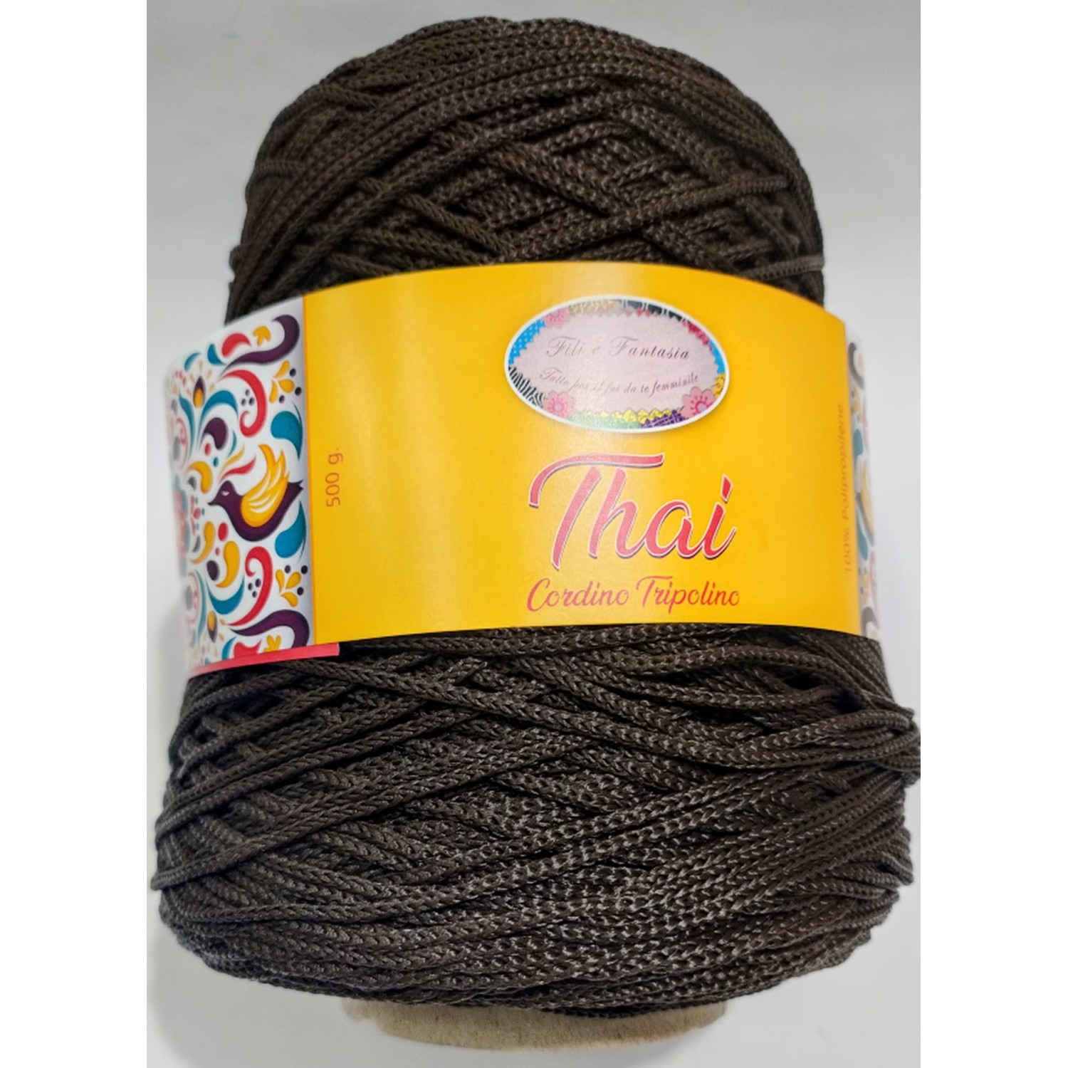 Cordino cordoncino Thai 500 gr. per borse, centri e varie, ferri uncinetto 3,5/4,5