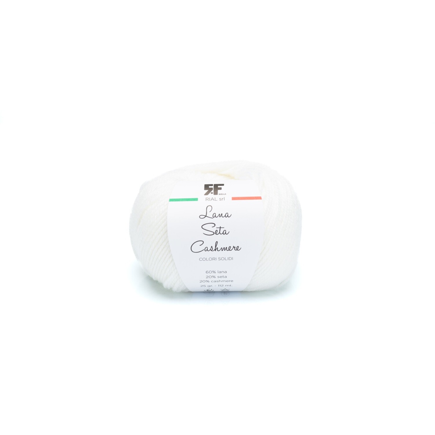 Gomitolo Lana Merino 60% Seta 20% e Cashmere 20% da 25 grammi filato pregiato Made in Italy