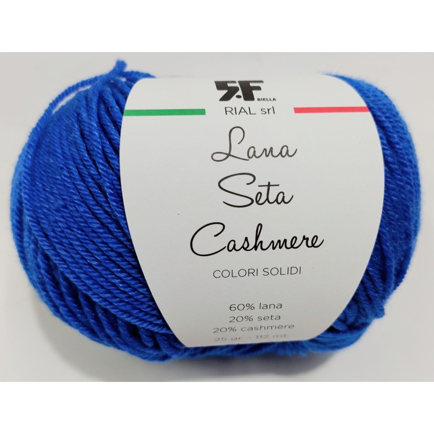 Gomitolo Lana Merino 60% Seta 20% e Cashmere 20% da 25 grammi filato pregiato Made in Italy