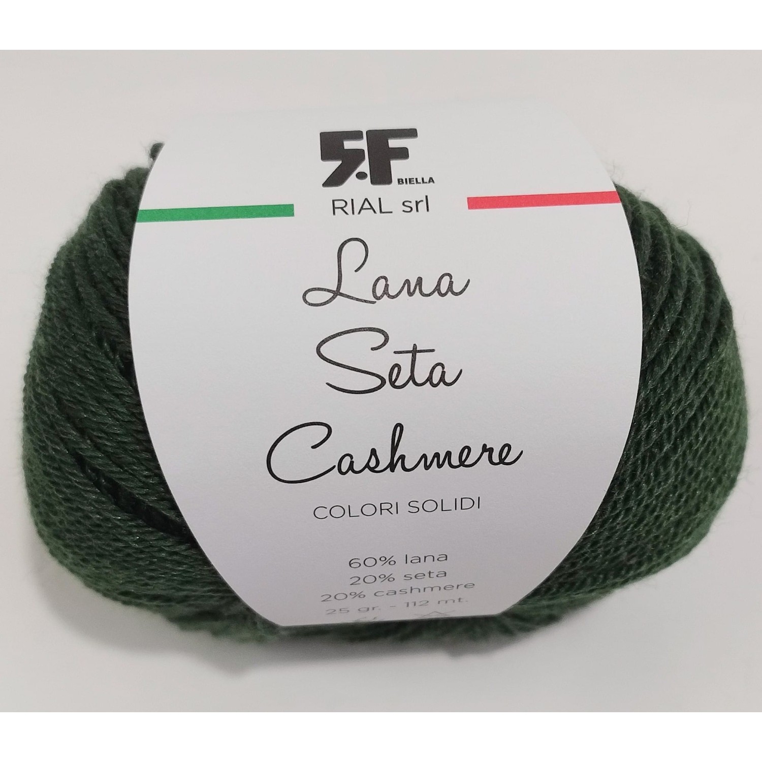 Gomitolo Lana Merino 60% Seta 20% e Cashmere 20% da 25 grammi filato pregiato Made in Italy