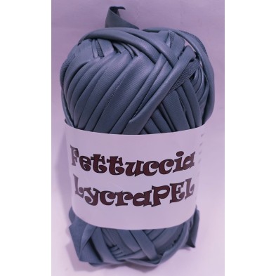 Gomitolo di fettuccia in lycra ecopelle LYCRAPEL x borse elastica peso +- 100 gr. 45 mt.