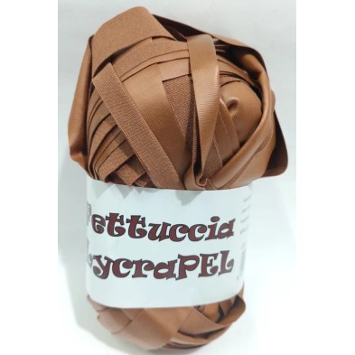 Gomitolo di fettuccia in lycra ecopelle LYCRAPEL x borse elastica peso +- 100 gr. 45 mt.