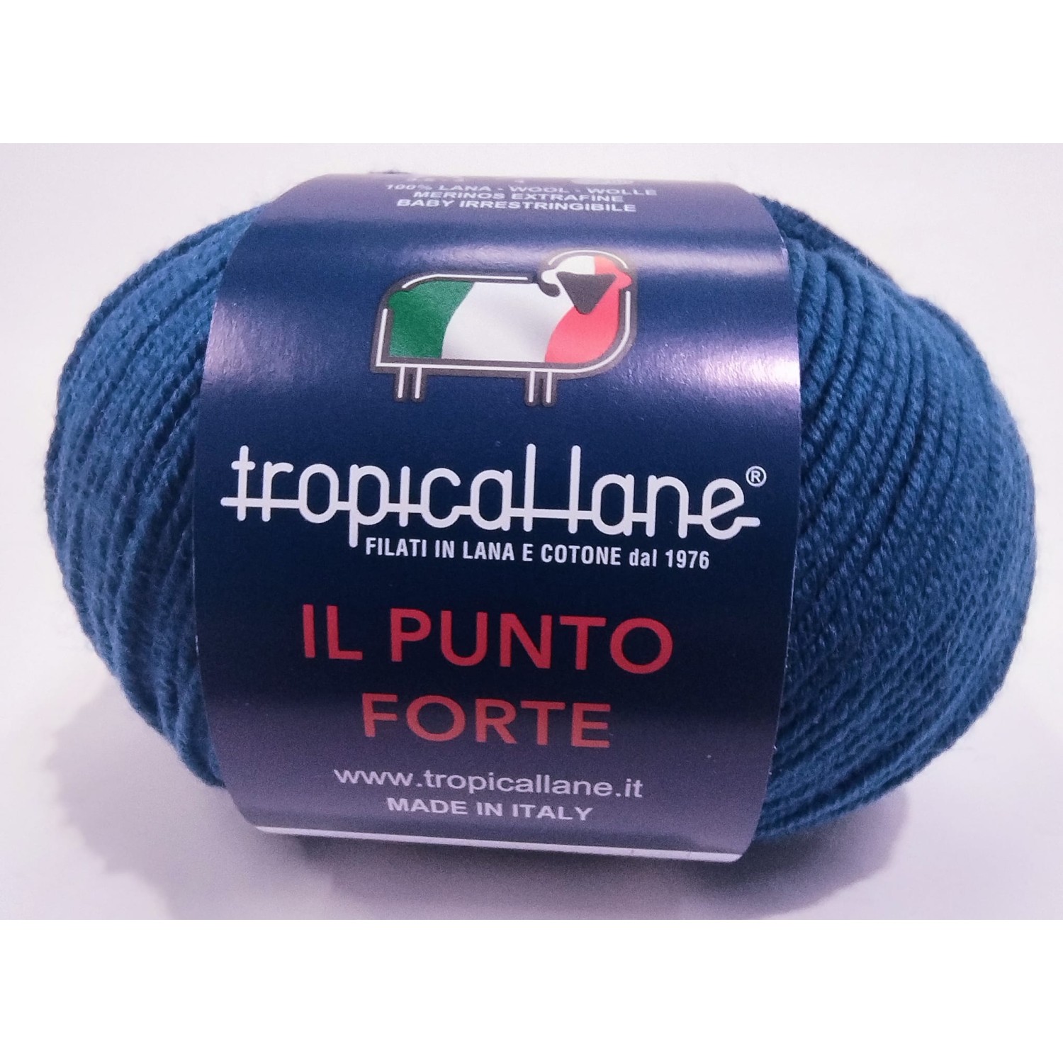 Gomitolo Punto Forte Tropical Lane +-135 mt. 50 gr. 100% Merinos Extrafine Baby Irrestringibile Made in Italy