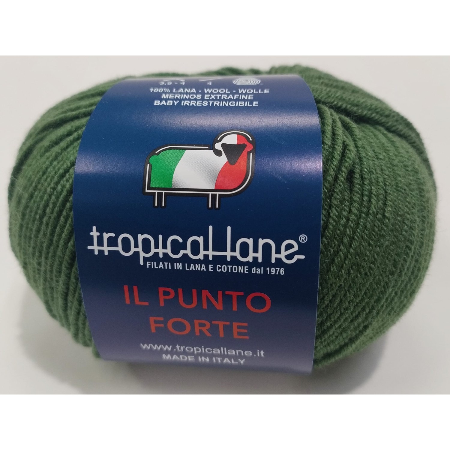 Gomitolo Punto Forte Tropical Lane +-135 mt. 50 gr. 100% Merinos Extrafine Baby Irrestringibile Made in Italy