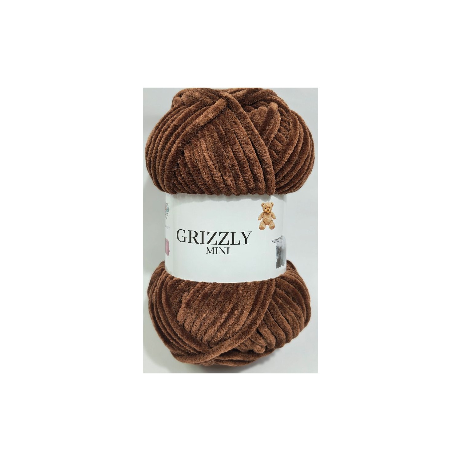 Gomitolo ciniglia "Grizzly Mini"  morbidissima 100 gr. 120 mt.  x borse, maglie, sciarpe, amigurumi