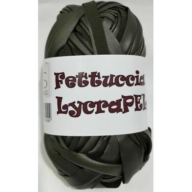 Gomitolo di fettuccia in lycra ecopelle LYCRAPEL x borse elastica peso +- 100 gr. 45 mt.