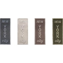 Toppa Patch termoadesiva o da cucire 475A "New York" dime. 2,2x5,5 cm.