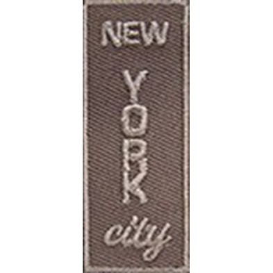 Toppa Patch termoadesiva o da cucire 475A "New York" dime. 2,2x5,5 cm.