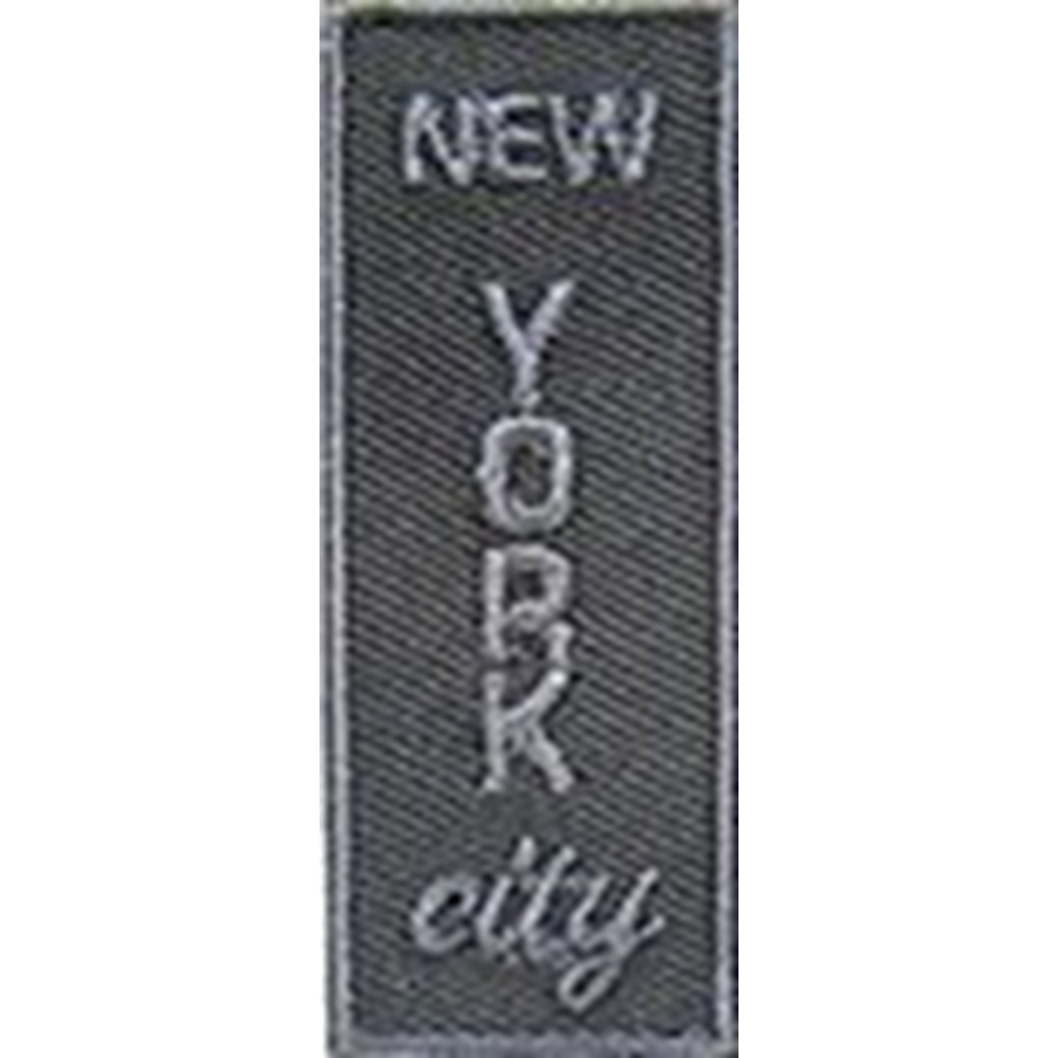 Toppa Patch termoadesiva o da cucire 475A "New York" dime. 2,2x5,5 cm.