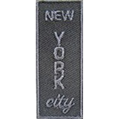 Toppa Patch termoadesiva o da cucire 475A "New York" dime. 2,2x5,5 cm.