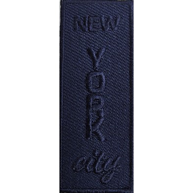 Toppa Patch termoadesiva o da cucire 475A "New York" dime. 2,2x5,5 cm.