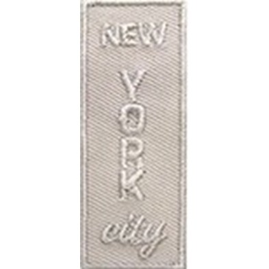 Toppa Patch termoadesiva o da cucire 475A "New York" dime. 2,2x5,5 cm.