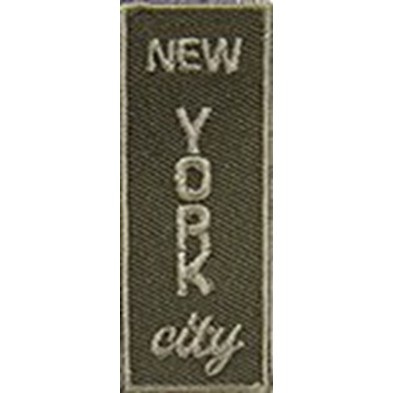 Toppa Patch termoadesiva o da cucire 475A "New York" dime. 2,2x5,5 cm.