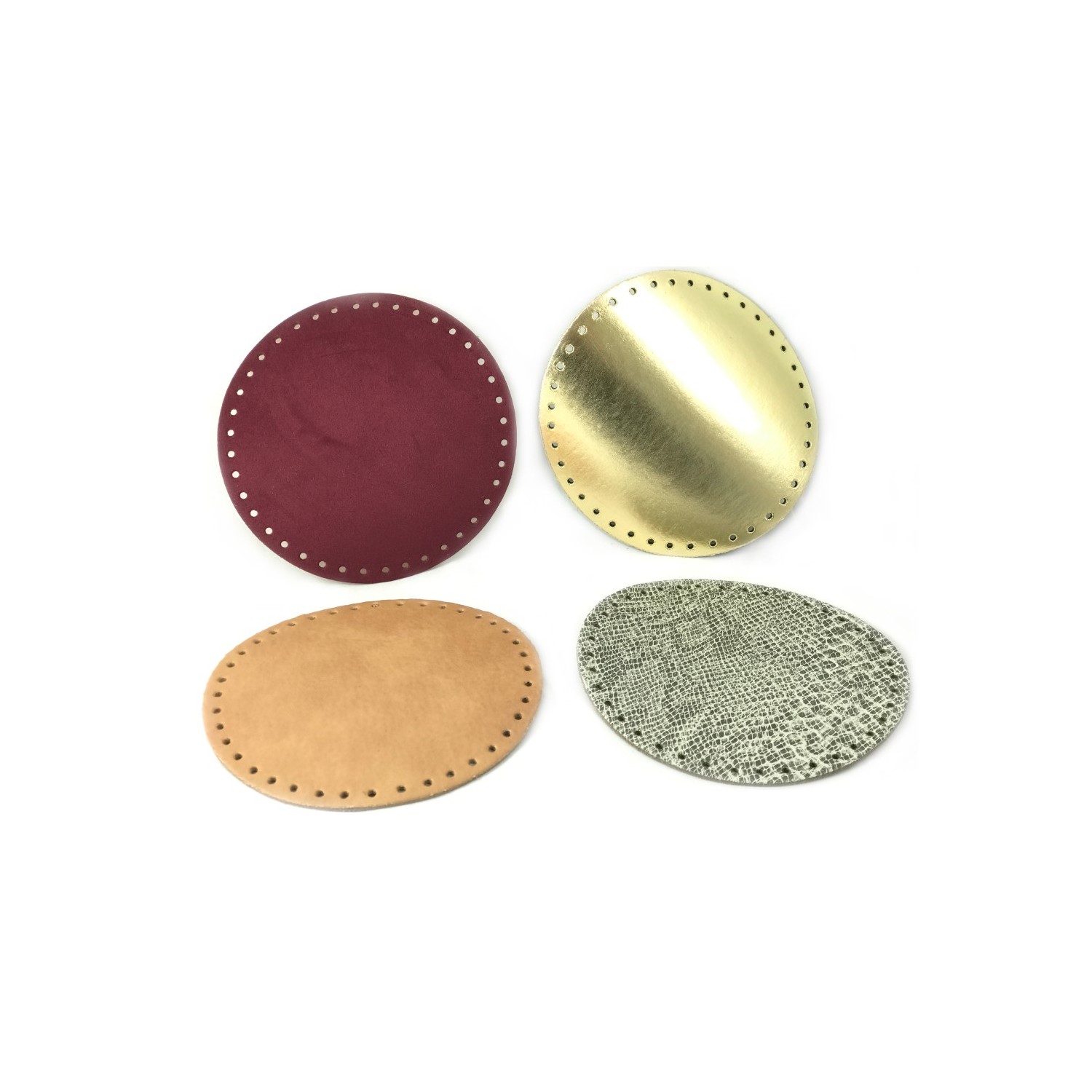 Fondo per borsa ecopelle tondo misura diametro 18 cm. vari colori