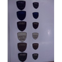 TOPPA PATCH RICAMO SU ECOPELLE SC. "NORTH WEST" TERMO O DA CUCIRE DIMENSIONI V..