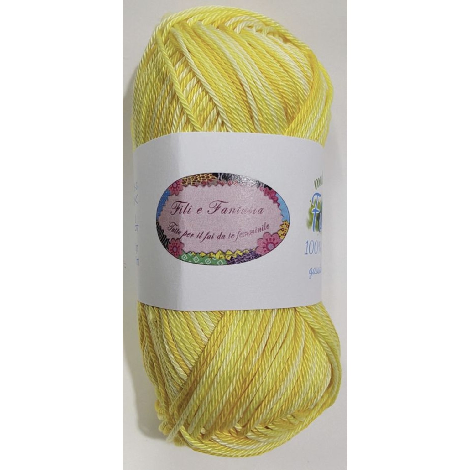 Gomitolo da 50 gr. "Furore" Fili e Fantasia 100% cotone gasato mercerizzato 125 mt. alta qualità (64 colori)