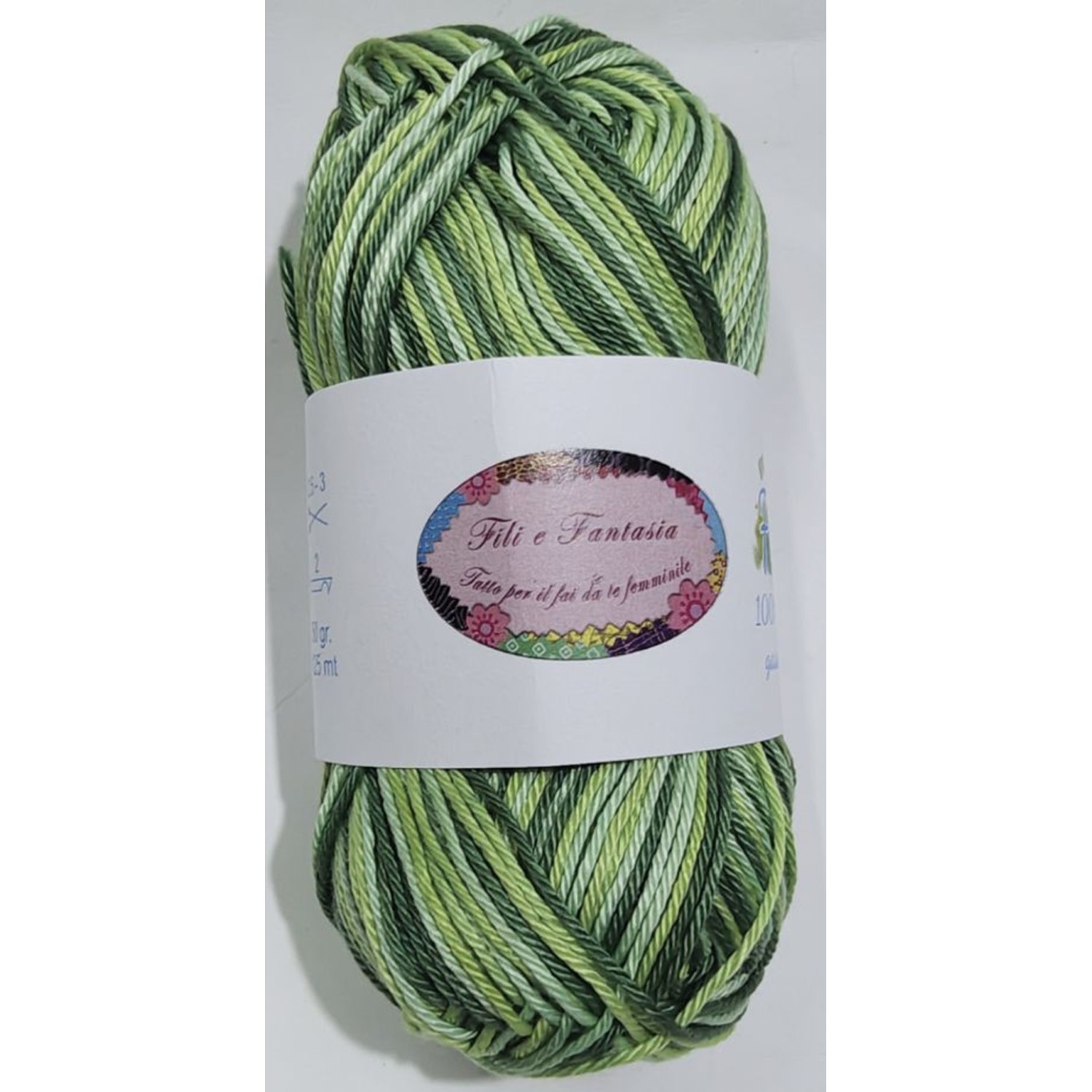 Gomitolo da 50 gr. "Furore" Fili e Fantasia 100% cotone gasato mercerizzato 125 mt. alta qualità (64 colori)