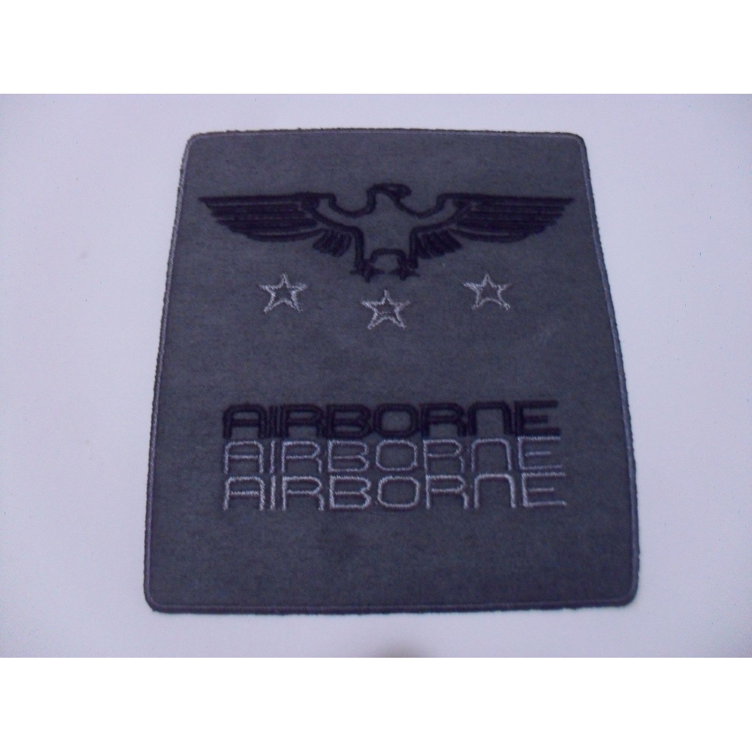 TOPPA PATCH RICAMO SU ECOPELLE SC. "AIRBORNE" TERMO O DA CUCIRE DIMENSIONI VARIE
