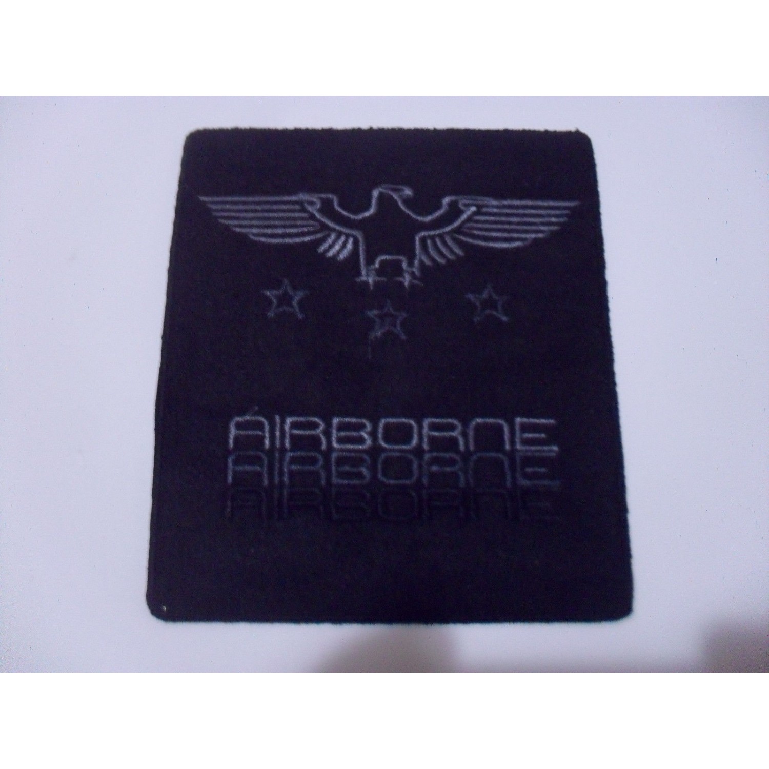 TOPPA PATCH RICAMO SU ECOPELLE SC. "AIRBORNE" TERMO O DA CUCIRE DIMENSIONI VARIE