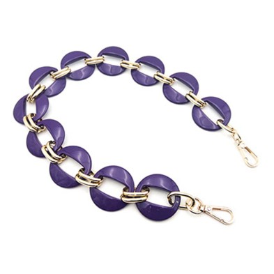 Catena resina con moschettoni lunghezza 56 cm. per borse e borsette vari colori