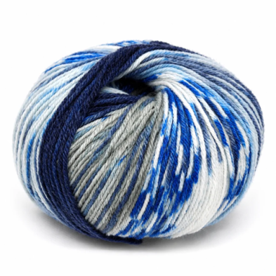 Merinos Jacquard 47% Lana Merinos - 53% PC Microfibra Filato in Gomitolo da 50 gr. +-130 mt.