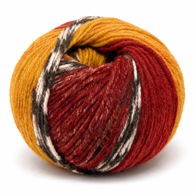 Merinos Jacquard 47% Lana Merinos - 53% PC Microfibra Filato in Gomitolo da 50 gr. +-130 mt.